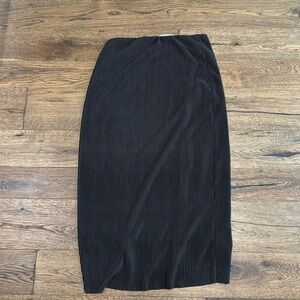 Black midi skirt